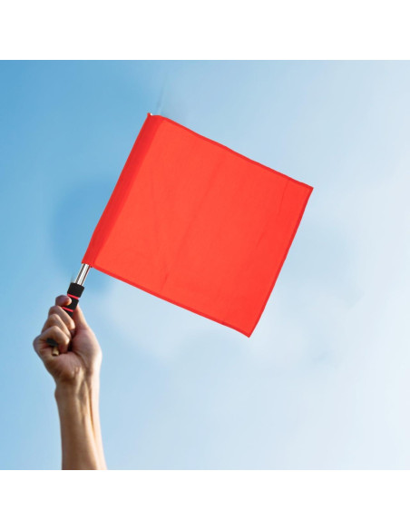 Banderas Rojas de Árbitro Healvian 45x36cm para Fútbol y Voleibol
