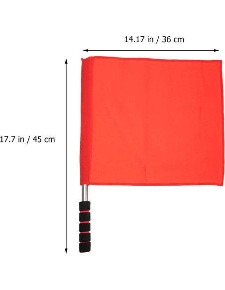 Banderas Rojas de Árbitro Healvian 45x36cm para Fútbol y Voleibol