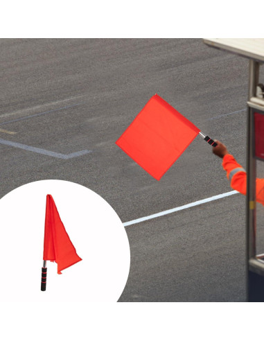 Banderas Rojas de Árbitro Healvian 45x36cm para Fútbol y Voleibol