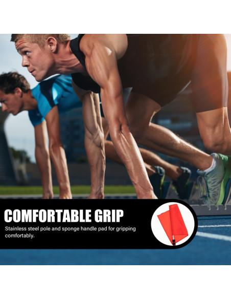 Banderas Rojas de Árbitro Healvian 45x36cm para Fútbol y Voleibol