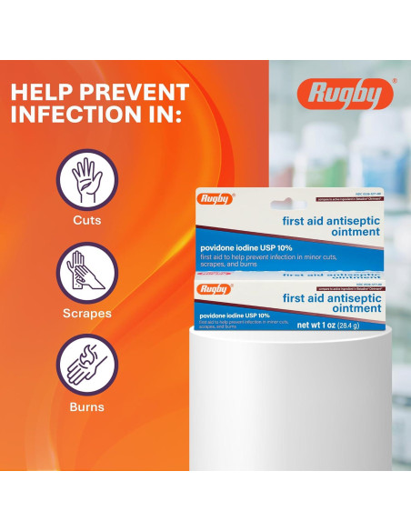 Ungüento Antiséptico Rugby Povidona Yodada 10% 28.35 g