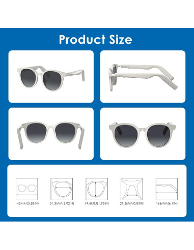 Gafas de sol inteligentes GetD con traducción AI y Bluetooth