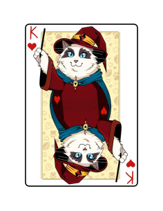 Baraja de Cartas Temática Gatos Medievales - 54 Cartas Impermeables 2