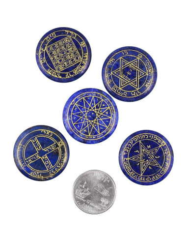 Conjunto de Runas de Cristal Sanador Rockcloud 5 Pcs 30mm