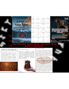 Juego de Runas Vikingas de Hueso con Tapete de Cuero Premium 2