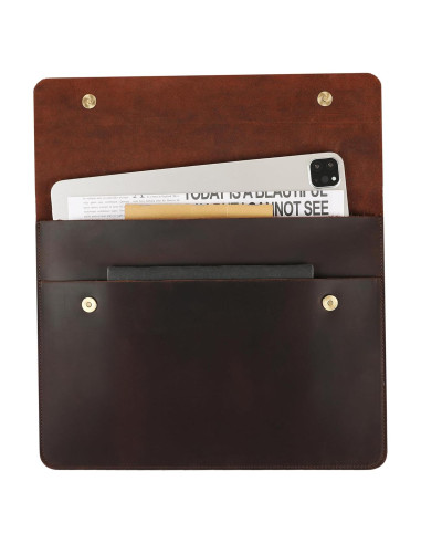 Funda de Piel DUKE&COW para iPad Pro 13" - Marrón Oscuro