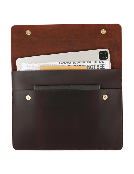 Funda de Piel DUKE&COW para iPad Pro 13" - Marrón Oscuro