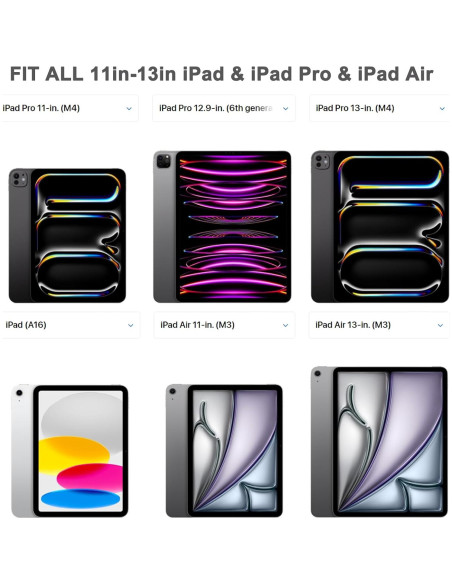 Funda de Piel DUKE&COW para iPad Pro 13" - Marrón Oscuro