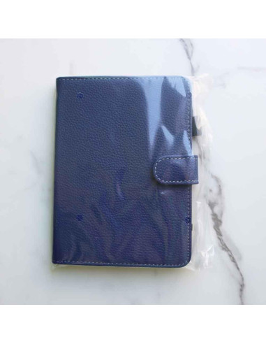 Funda de Libro de Cuero PU Azul para Lector de Ebook 6"