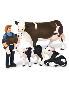 Figuritas de Vaca de Granja MEMOVAN 4pcs Juguetes Realistas