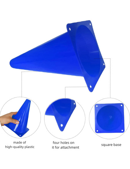 24 Conos de Tráfico de Plástico LCPQMZGH 17.78 cm Entrenamiento