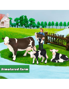 Figuritas de Vaca de Granja MEMOVAN 4pcs Juguetes Realistas 2
