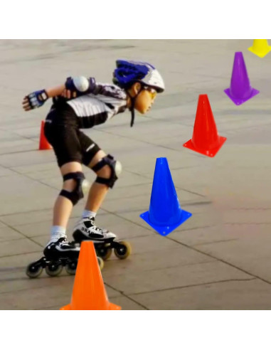 24 Conos de Tráfico de Plástico LCPQMZGH 17.78 cm Entrenamiento