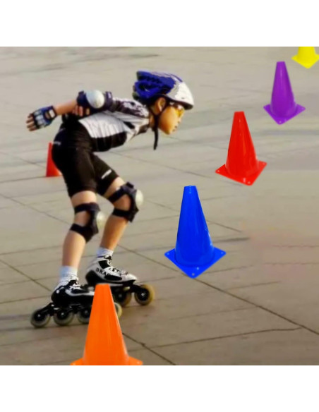 24 Conos de Tráfico de Plástico LCPQMZGH 17.78 cm Entrenamiento