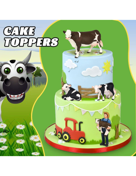 Figuritas de Vaca de Granja MEMOVAN 4pcs Juguetes Realistas Figuritas de Vaca de Granja MEMOVAN 4pcs Juguetes Realistas