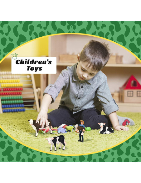 Figuritas de Vaca de Granja MEMOVAN 4pcs Juguetes Realistas Figuritas de Vaca de Granja MEMOVAN 4pcs Juguetes Realistas