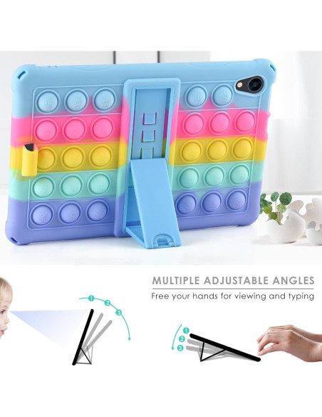 Funda de Silicona DETUOSI para Tableta URAO C107 10.1" Azul