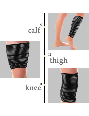 Venda de Compresión Syhood para Pierna 180 cm - 4 Piezas