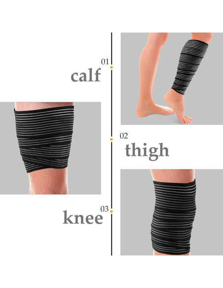 Venda de Compresión Syhood para Pierna 180 cm - 4 Piezas