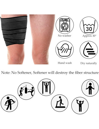 Venda de Compresión Syhood para Pierna 180 cm - 4 Piezas