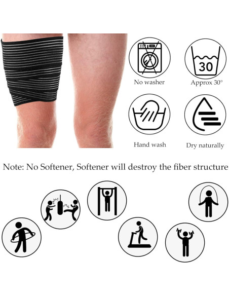 Venda de Compresión Syhood para Pierna 180 cm - 4 Piezas