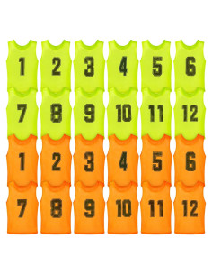 Chalecos de Malla Vabean 24 Piezas para Deportes Adultos