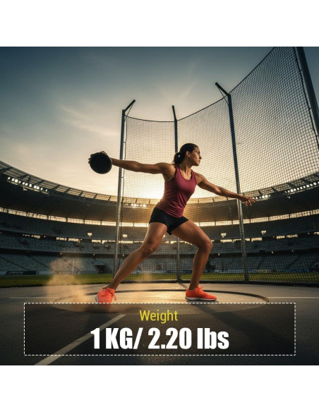 Disco de Goma Negro PORT A PIT 1 kg Económico Escolar