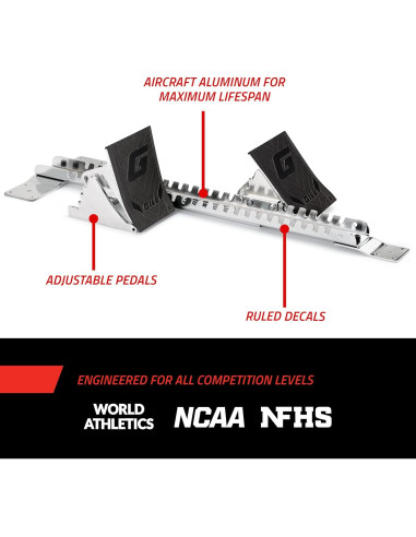 Bloques de Salida Ajustables Gill Athletics S2 - Atletismo