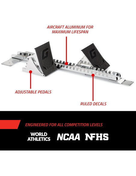 Bloques de Salida Ajustables Gill Athletics S2 - Atletismo