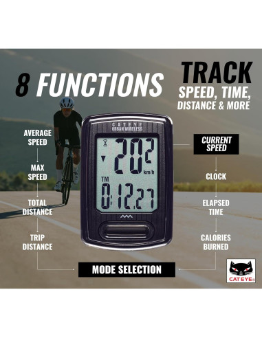 Computadora Inalámbrica CATEYE Urbana - Velocímetro y Odómetro