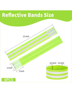 Bandas Reflectantes VVS 4 Pcs para Ciclismo y Correr 2