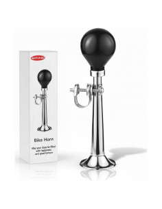 Timbre de bicicleta WHTCHSU clásico de metal 20 cm plateado