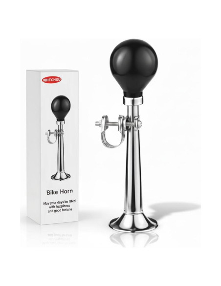 Timbre de bicicleta WHTCHSU clásico de metal 20 cm plateado