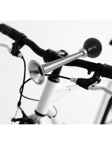 Timbre de bicicleta WHTCHSU clásico de metal 20 cm plateado