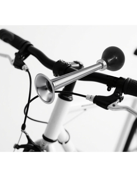 Timbre de bicicleta WHTCHSU clásico de metal 20 cm plateado