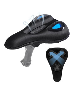 Funda de Asiento de Bicicleta LESOVI Gel Acolchado Azul