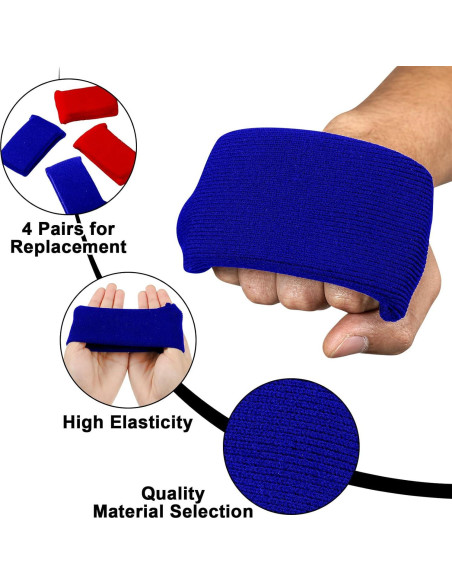 Sunnyray Protectores de Nudillos para Boxeo Gel 4 Pares Rojo Azul