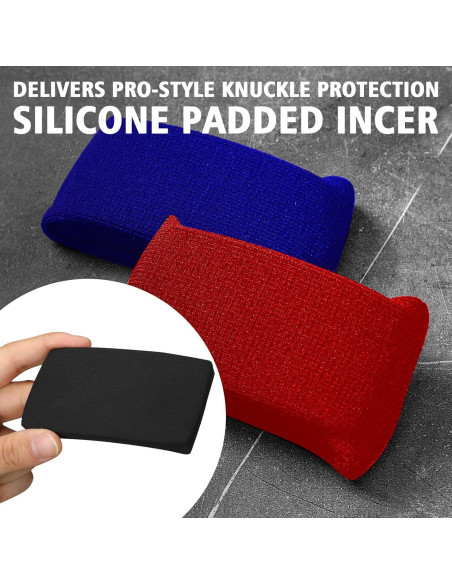 Sunnyray Protectores de Nudillos para Boxeo Gel 4 Pares Rojo Azul