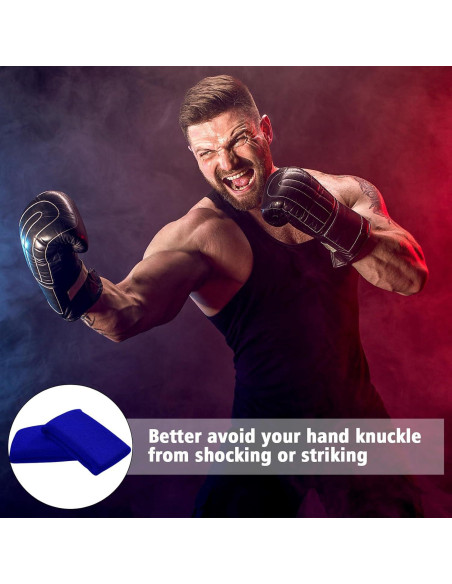 Sunnyray Protectores de Nudillos para Boxeo Gel 4 Pares Rojo Azul