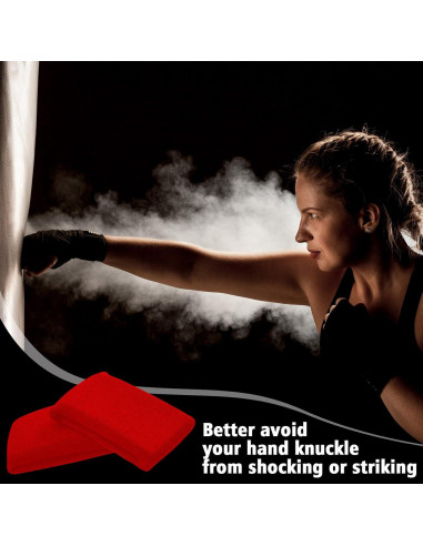 Sunnyray Protectores de Nudillos para Boxeo Gel 4 Pares Rojo Azul