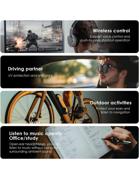 Gafas de sol inteligentes GetD con traducción AI y Bluetooth