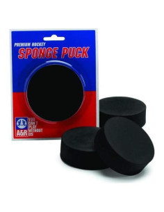 Puck de Hockey de Espuma A&R Negro para Interiores