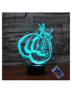 Lámpara de Noche 3D Guantes de Boxeo LED USB Control Remoto
