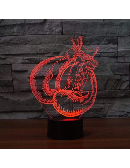 Lámpara de Noche 3D Guantes de Boxeo LED USB Control Remoto