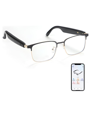Gafas Inteligentes GS06-AI Oro con Traducción y Bluetooth