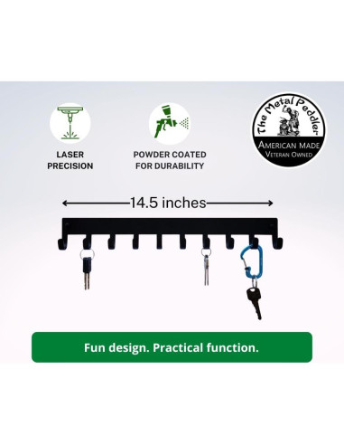 Soporte para Medallas de Hockey The Metal Peddler 36.83 cm 10 Ganchos