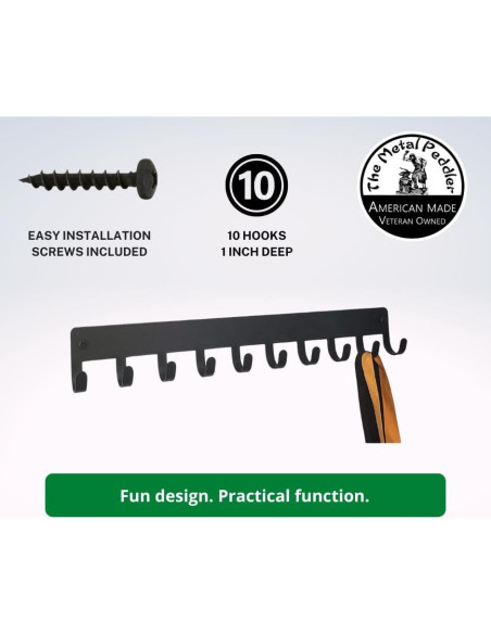 Soporte para Medallas de Hockey The Metal Peddler 36.83 cm 10 Ganchos