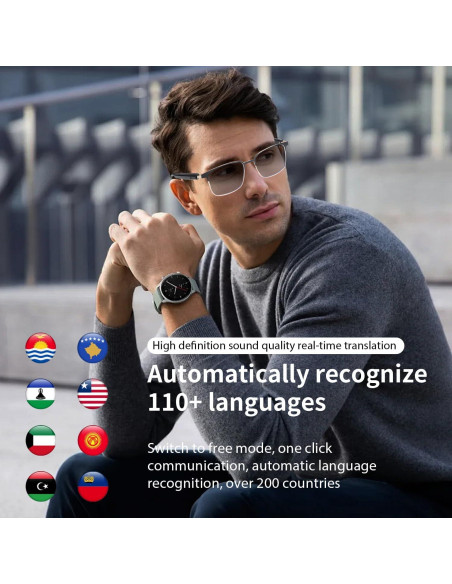 Gafas Inteligentes GS06-AI Oro con Traducción y Bluetooth