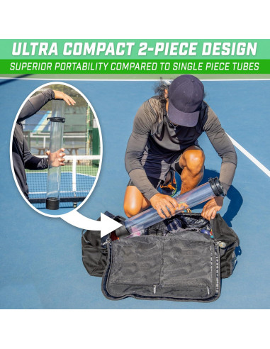 Tubo de Recogida GoSports para Pickleball y Tenis - 14 Pelotas