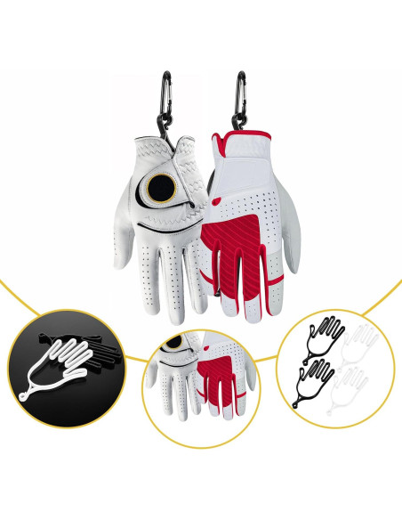 Soporte para Guantes de Golf Ymapinc 2 Piezas Negro/Blanco